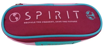 Шкільний пенал Spirit бордовий з рожевим