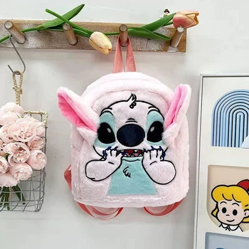 Рюкзак плюшевий дитячий Стіч, Disney Lilo and Stitch, Рожевий