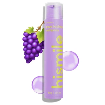 Зубная паста со вкусом виноградной жвачки Hismile Grape Bubblegum Toothpaste 60g