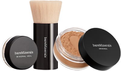 Набір декоративної косметики bareMinerals The Original Medium Tan Тональний засіб SPF 15 8 г + Пензлик + Фіксувальна пудра 0.75 г (194250115314)