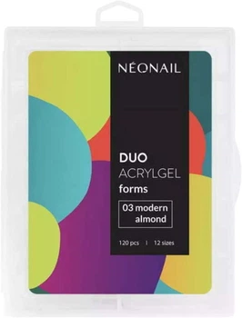 Форми для нарощування нігтів NeoNail Duo AcrylGel 03 Сучасний мигдаль 120 шт (5904553630996)