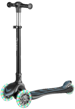 Самокат дитячий Nukido 765801 Flippo триколісний з сидінням Чорний (5903890630492)