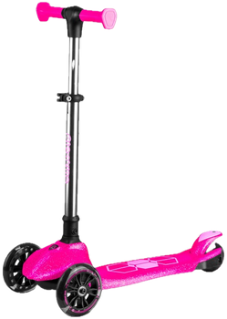 Самокат дитячий Ricokids 765901 Jelly триколісний світиться в темноті Рожевий (5903890630461)