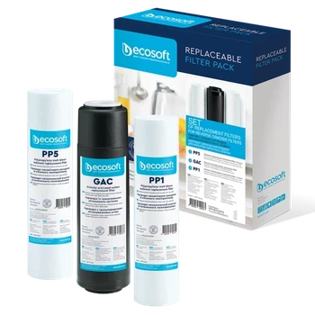 Комплект картриджей Ecosoft 1-2-3 для фильтров обратного осмоса (CPV3ECOSTD)