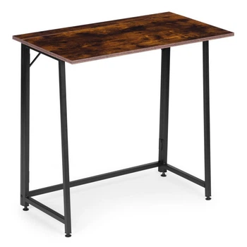 Biurko komputerowe ModernHome by Multistore składane 80 x 45 cm Postarzany orzech (TH-FD-7-16)