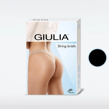 Трусики-танга женские Giulia String Briefs L/XL Черные (4823116910195)