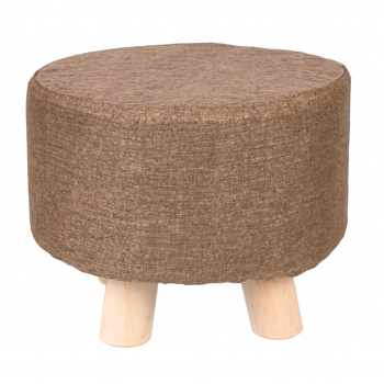 Мягкий пуф Texture круглый 28x29 см Коричневый (R33438)