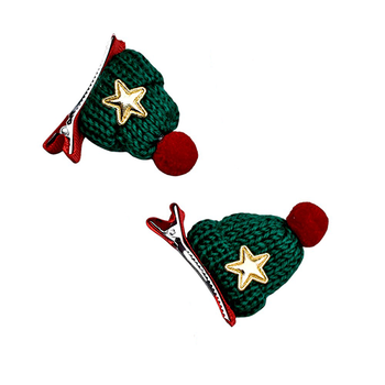 Новорічний набір шпильок для волосся "New Year's" Stenson 2 шт Green (M48303)