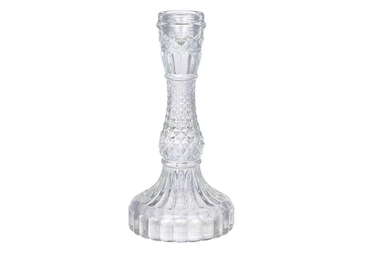 Свічник скляний прозорий Crystal (133-004)