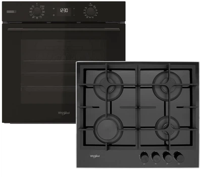 Комплект Духова шафа електрична Whirlpool OMSK58CU1SB + Варильна поверхня газова Whirlpool GOS 6415/NB1