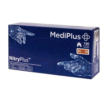 Перчатки нитриловые фиолетовые MediPlus 100 шт XL (1978)