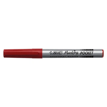 Маркер перманентний Файн червоний BIC