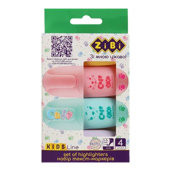 Набір маркерів текстових 4шт CUTE ZIBI