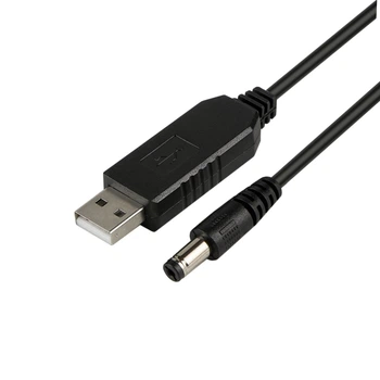 Кабель USB to DC для роутера LDO-888 з 5v на 12v 1A 5.5х2.1 mm Чорний