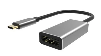 Переходник Type-C (M) - DisplayPort (F), Viewcon, черный, 15 см, 4K (TE391)