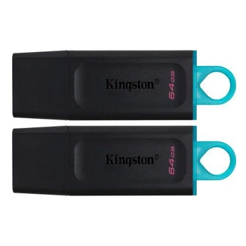 Флеш накопичувач USB 64Gb Kingston DataTraveler Exodia, чорний/Teal, USB 3.2 Gen 1, 2 шт у комплекті (DTX/64GB-2P)