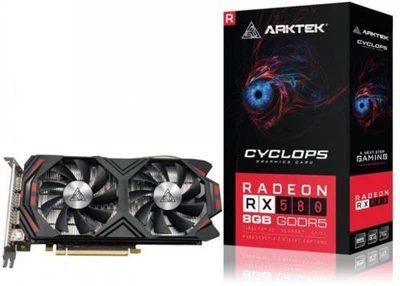 Видеокарта Radeon RX 580, Arktek, 8Gb GDDR5, 256-bit, HDMI/3xDP, 1244/8000 MHz, 6-pin (AKR580D5S8GH1)