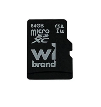 Карта памяти microSDXC, 64Gb, Wibrand, Class10 UHS-I U3, без адаптера (WICDXU3/64GB)