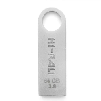 Флеш накопитель USB 64Gb Hi-Rali Shuttle, серебристый, USB 3.0 (HI-64GB3SHSL)