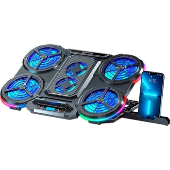 Подставка для ноутбука до 18' GamePro CP770, черный, RGB подсветка, 4 х 100 мм, 2 х 70 мм вентилятор (18 dB 2000 rpm),