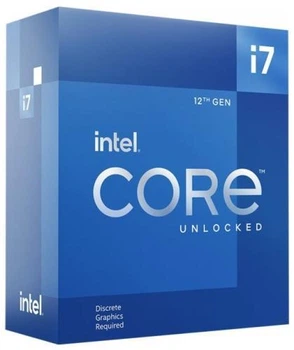 Процесор Intel Core i7 (LGA1700) i7-12700KF, Box, 12x3.6 ГГц (Turbo Boost 5.0 ГГц, 20 потоків), L3 25Мб, Alder Lake, 10 нм, TDP