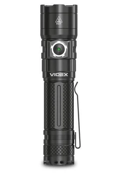 Фонарь ручной Videx A406, черный, 4000 лм, 6500K, до 200 м, 6 режимов работы, линзы из закаленного стекла, светодиод CREE XHP50.2