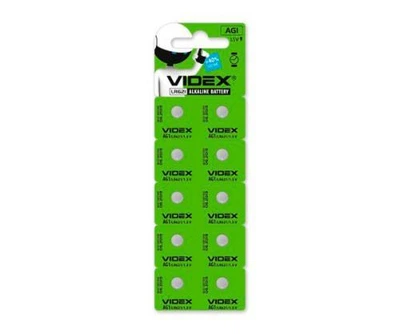 Батарейки AG1/LR621, Videx Excellent!, 10 шт, Blister