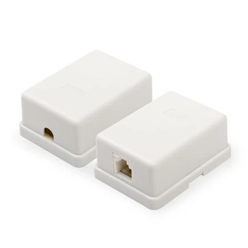Розетка RJ45 (сетевая), 1-портовая UTP, белая, 5E категория, Atcom (15253)