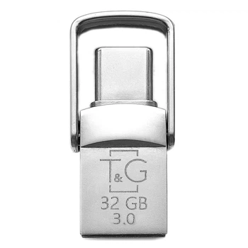 Флеш накопитель USB 32Gb T G Metal TG104, серебристый, Type-C / USB 3.0 (TG104TC-32G3)