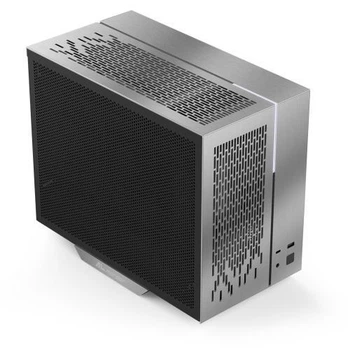 Корпус ALmordor Seiya 180 Matx Dark сріблястий, без БП, Mini Tower SFF, Micro ATX/Mini ITX, 1xUSB 3.0, 1xType-C, макс. CPU