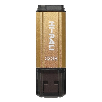 Флеш накопитель USB 32Gb Hi-Rali Stark, золотистый, USB 2.0 (HI-32GBSTGD)