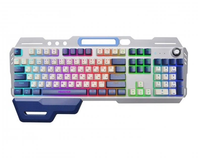 Клавіатура Maxxter KBG-RGB-01-UA срібляста/темно-синя