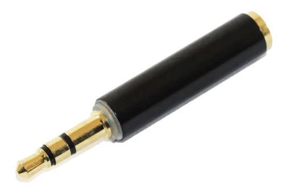 Переходник звуковой, 3.5 мм 4-pin (M) - 3.5 мм 3-pin (F), черный, Atcom (17577)