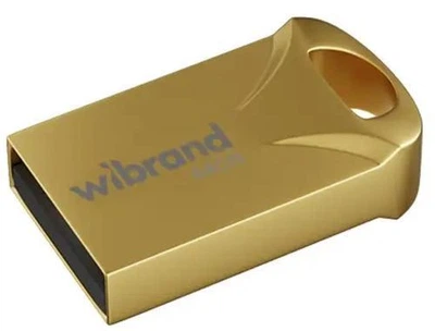Флеш накопитель USB 64Gb Wibrand Hawk, золотистый, USB 2.0 (WI2.0/HA64M1G)