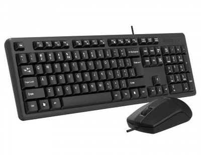 Комплект A4Tech KK-3330S чорний, дротовий, клавіатура+миша, USB (KK-3+OP-330S)