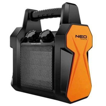 Обігрівач теплова гармата NEO Tools 90-061, чорний/оранжевий, 3 кВт, електрична, площа обігріву 30м2, 210 м3/год,