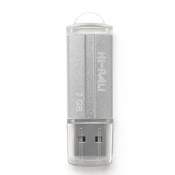 Флеш накопичувач USB 2Gb Hi-Rali Corsair, сріблястий, USB 2.0 (HI-2GBCORSL)