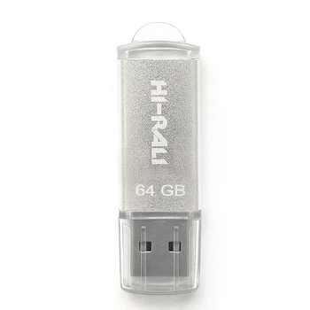 Флеш накопитель USB 64Gb Hi-Rali Rocket, серебристый, USB 2.0 (HI-64GBVCSL)