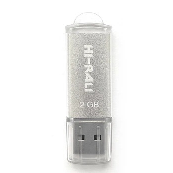Флеш накопичувач USB 2Gb Hi-Rali Rocket, сріблястий, USB 2.0 (HI-2GBRKTSL)
