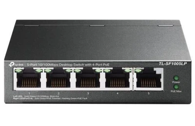 Комутатор TP-LINK TL-SF1005LP, 5x10/100 Mb/s, автоматичне визначення/AUTO MDI/MDIX, металевий корпус, керований