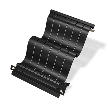 Райзер PcCooler RC185 4.0, PCI Express 4.0 x16, 18.5 см, черный, угол 180° (RC185-40BK-GL)