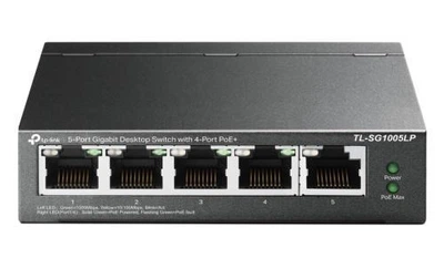 Комутатор TP-LINK TL-SG1005LP, 5x100/1000 Mb/s, автоматичне визначення MDI/MDIX, металевий корпус, керований