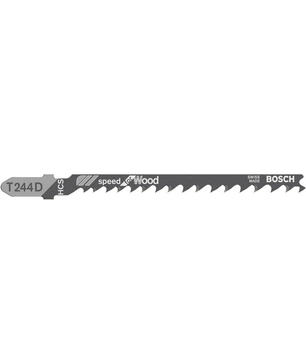 Пилка для лобзика Bosch T244D HCS фігурні для дерева 1 шт.