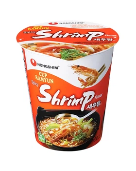 Локшина з креветками Ramyun Shrimp гостра 67г Cup Nongshim (8801043029384)