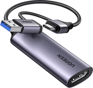 Karta przechwytująca Ugreen 4K USB-A/C 3.0 HDMI Gray (6941876213894)