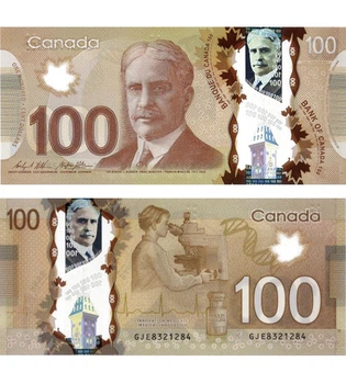 Банкнота 100 доларів Канада 2011 рік полімерна UNC