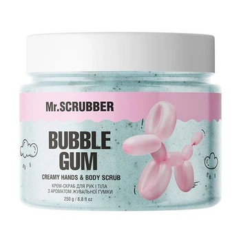 Крем-скраб для тела Mr.Scrubber Creamy Hands & Body Scrub Bubble Gum с ароматом жевательной резинки, 250 г