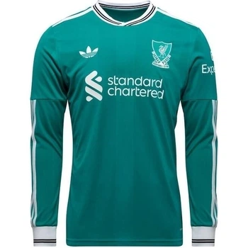 Футболка с длинным рукавом Ливерпуль (Liverpool) 2025-2026 резервная зелено-белая S F0395