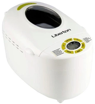 Хлібопіч Liberton LBM-6307, білий, 850 Вт, 12 програм, 2 тістоміса