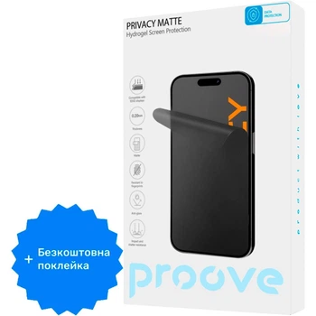 Гидрогелевая защитная пленка Proove Hydrogel Screen Protection PRIVACY Size S Matte глянцевая (GGPC22001110) [68944]